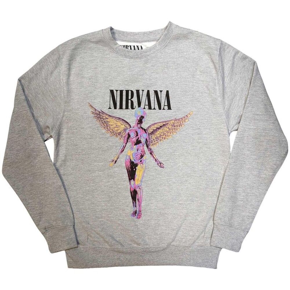 Nirvana Unisex Adult In Utero Sweatshirt / Gray